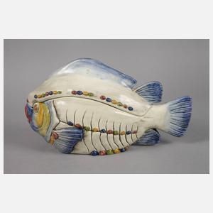 Deckelterrine aus einem Fischservice