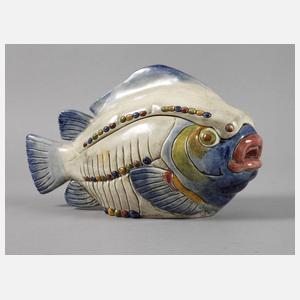 Deckelterrine aus einem Fischservice