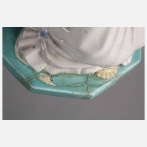 Keramos Wien figürliche Deckeldose Jugendstil