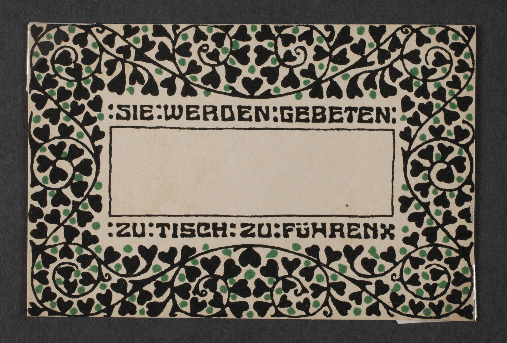 Ballkarte der Wiener Werkstätte