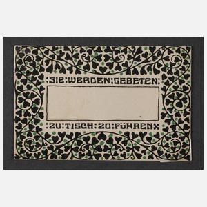 Ballkarte der Wiener Werkstätte