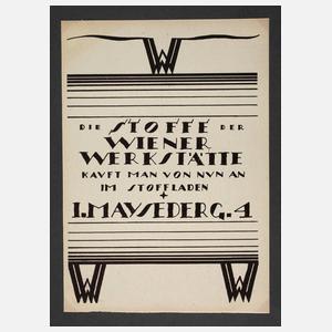 Seltenes Werbeblatt Wiener Werkstätte