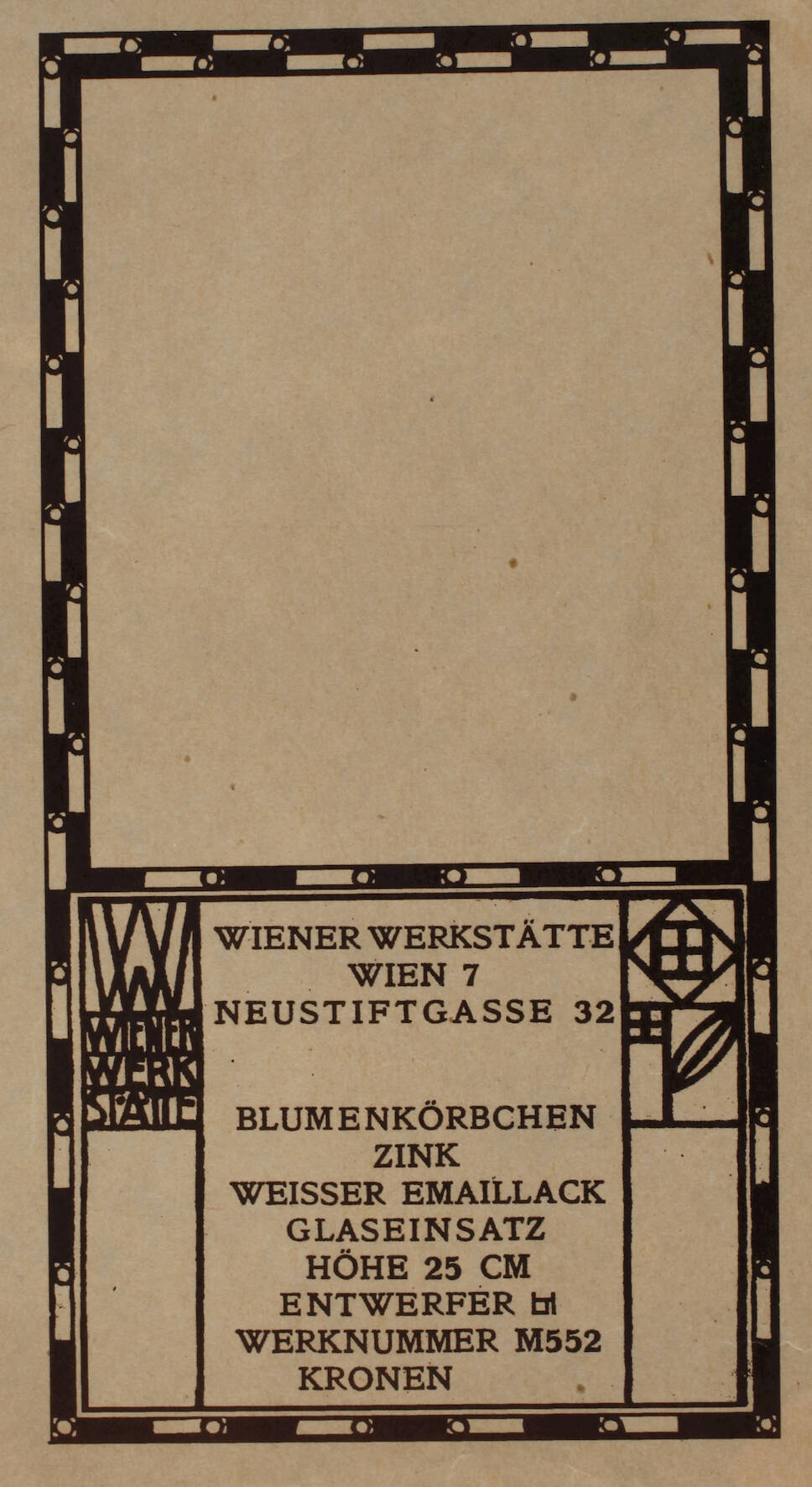 Musterkarte Wiener Werkstätte
