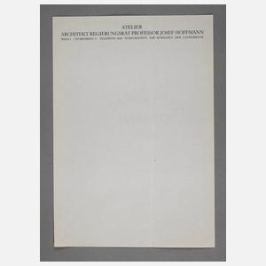 Briefbogen Josef Hoffmann