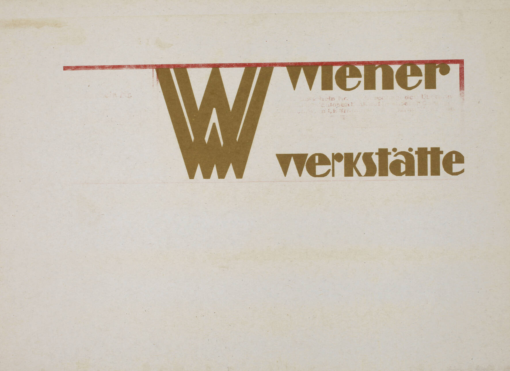 Entwurfsdruck Wiener Werkstätte