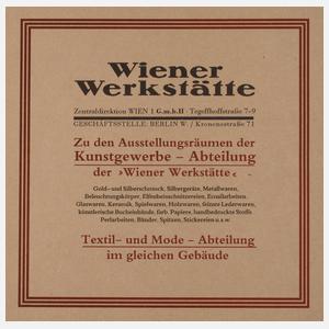 Werbeanzeige der Wiener Werkstätte