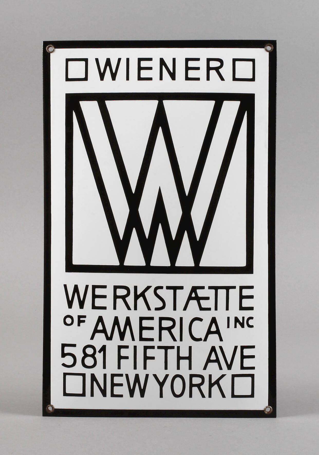 Emailschild Wiener Werkstätte