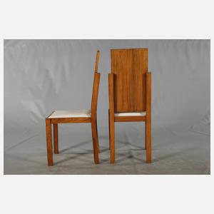 Vier Stühle Art déco