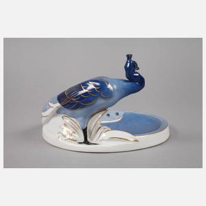 Fraureuth "Schale mit Pfau"