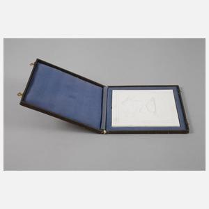 KPM Berlin Plakette mit Damenakt