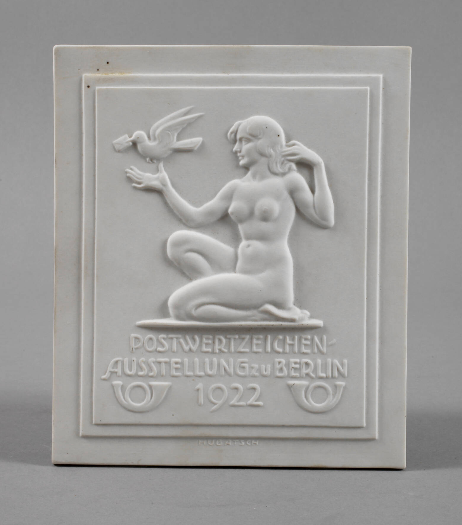 KPM Berlin Plakette mit Damenakt