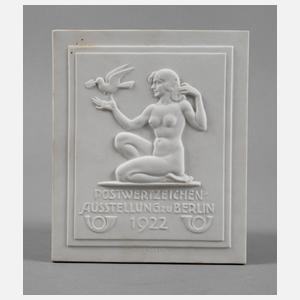 KPM Berlin Plakette mit Damenakt