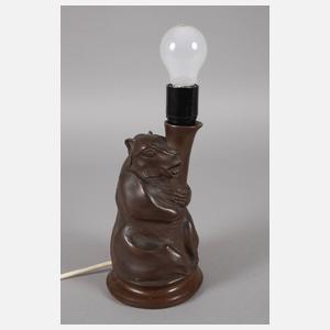 Meissen Lippenbär als Tischlampe