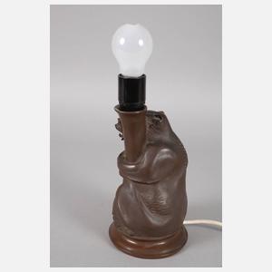 Meissen Lippenbär als Tischlampe
