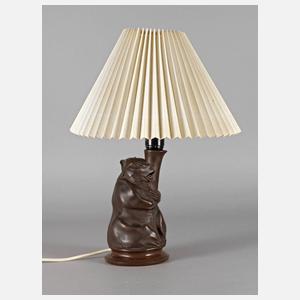 Meissen Lippenbär als Tischlampe