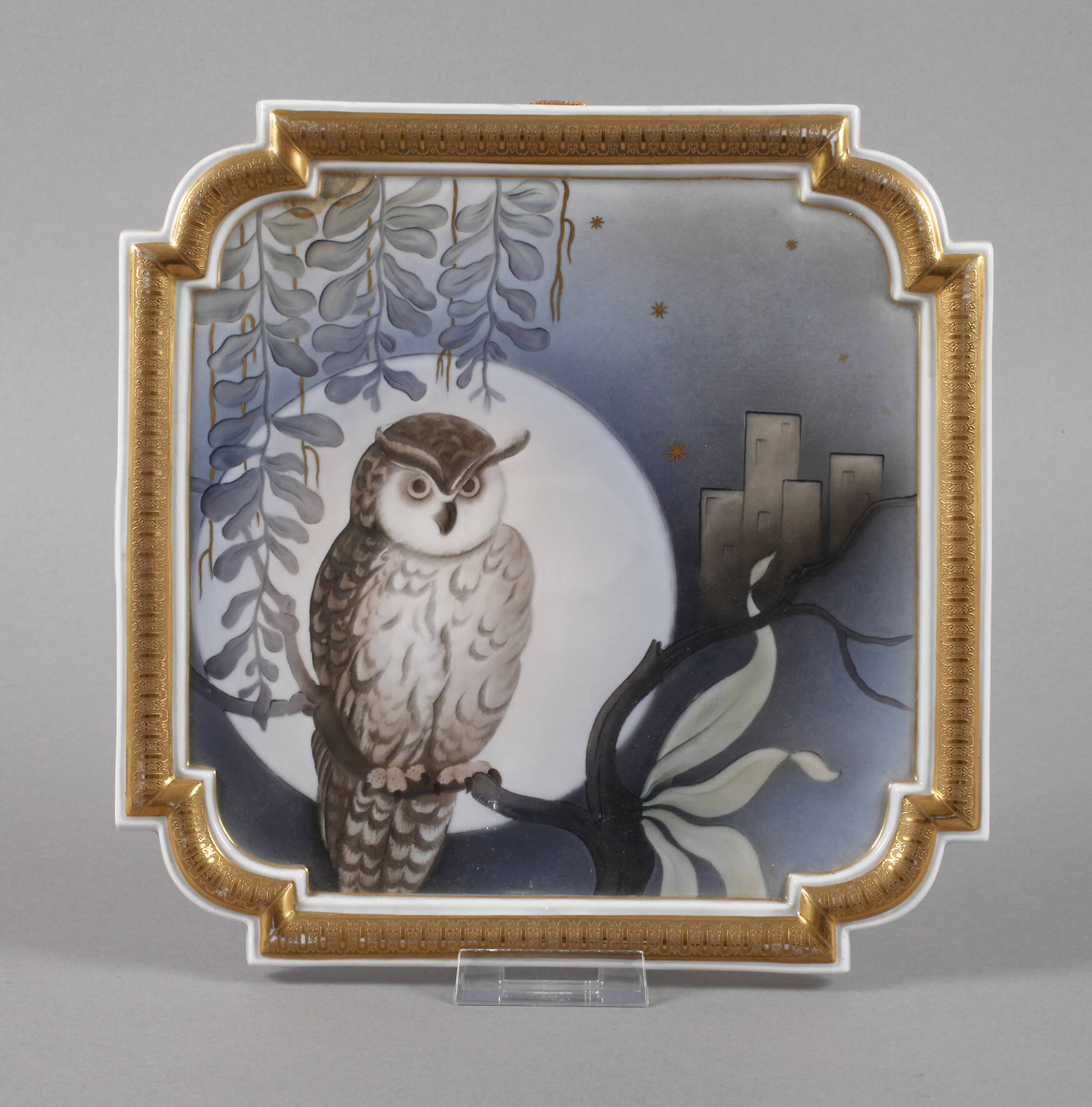 Rosenthal Wandplatte mit Eulenmotiv