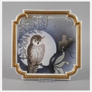 Rosenthal Wandplatte mit Eulenmotiv