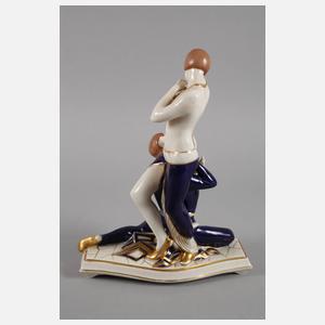Royal Dux Böhmen Art déco-Tanzpaar