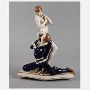 Royal Dux Böhmen Art déco-Tanzpaar