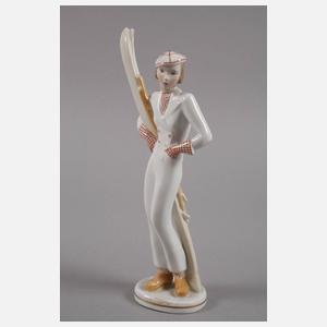 Scheibe-Alsbach Skiläuferin Art déco