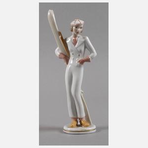 Scheibe-Alsbach Skiläuferin Art déco