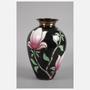 Fürstenberg Vase mit Silberoverlay