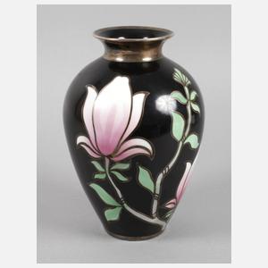 Fürstenberg Vase mit Silberoverlay