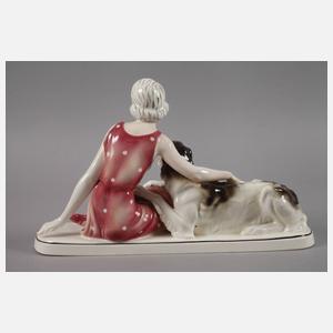 Katzhütte Mädchen mit Barsoi