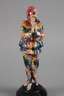 Goldscheider Wien Figur "Stehende Pierrette mit Maske"