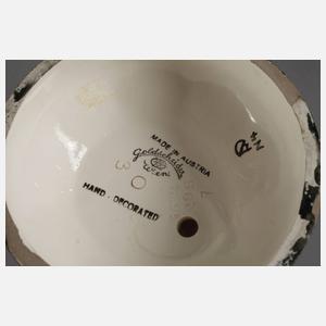 Goldscheider Wien Figur "Stehende Pierrette mit Maske"