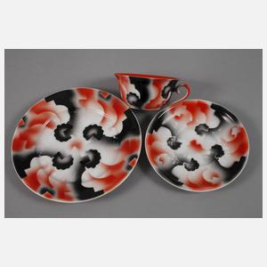 Leuchtenburg Teeservice Art déco