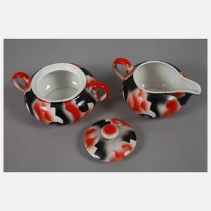 Leuchtenburg Teeservice Art déco