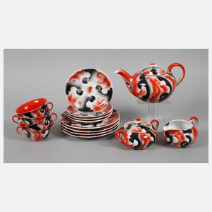 Leuchtenburg Teeservice Art déco