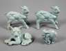 Vier Tierfiguren Art déco