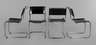 Vier Freischwinger Thonet