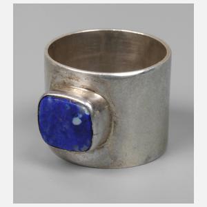 Designerring mit Lapislazuli