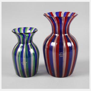 Murano zwei Vasen "Linea Valentina"