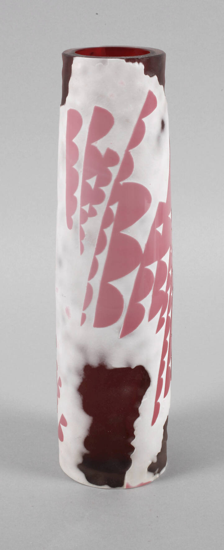 Karel Wünsch hohe Ätzglasvase