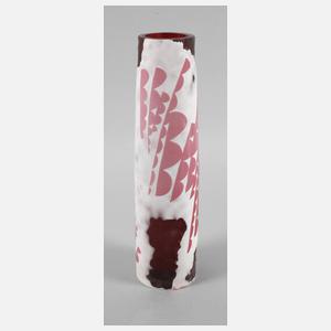 Karel Wünsch hohe Ätzglasvase