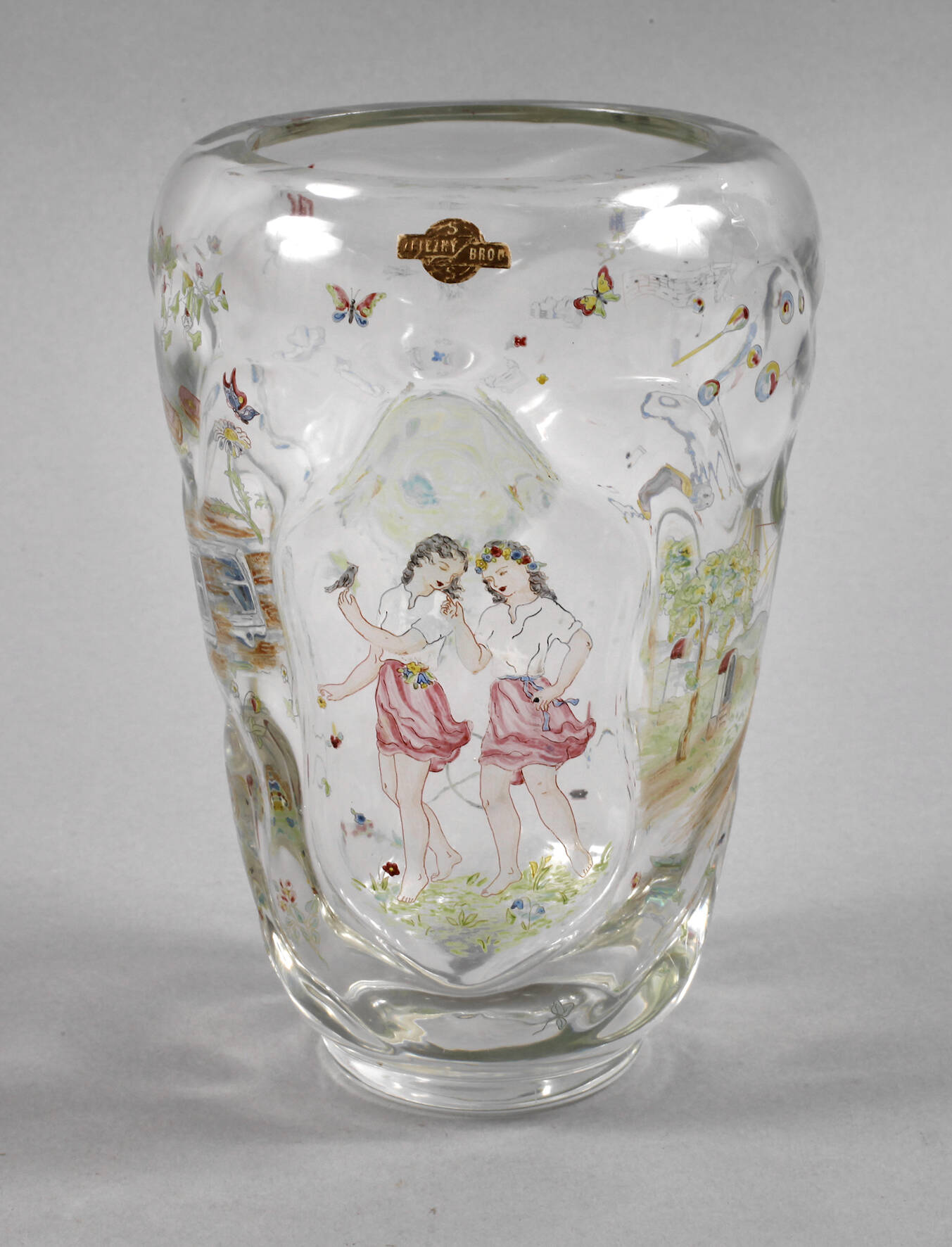 Železný Brod Vase Emailmalerei