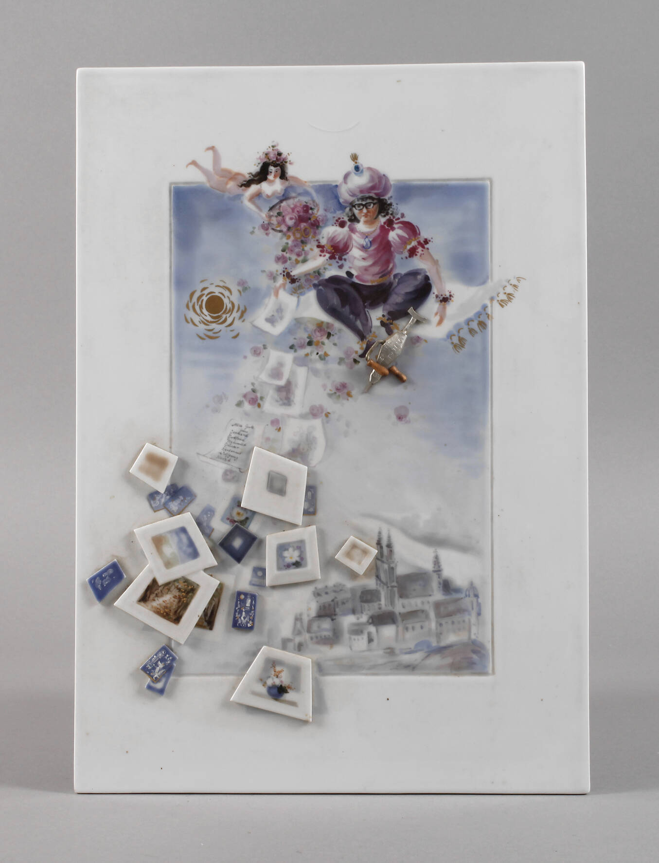 Meissen Bildplatte Hommage an Heinz Werner