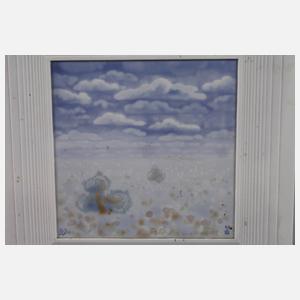 Meissen Bildplatte Landschaft mit Profilrahmen