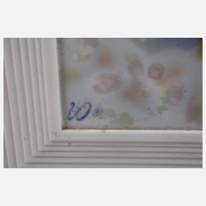 Meissen Bildplatte Landschaft mit Profilrahmen