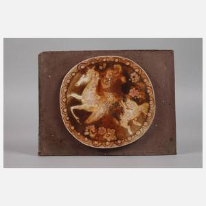 Runde Bildplatte mit Liebespaar