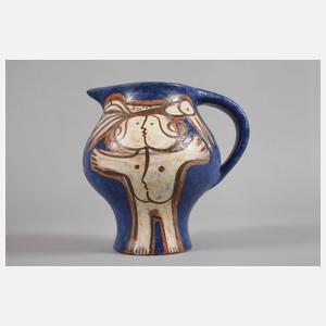 Eva Fritz-Lindner Henkelkrug und Figur