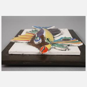 Wandplatte mit Fantasiefisch