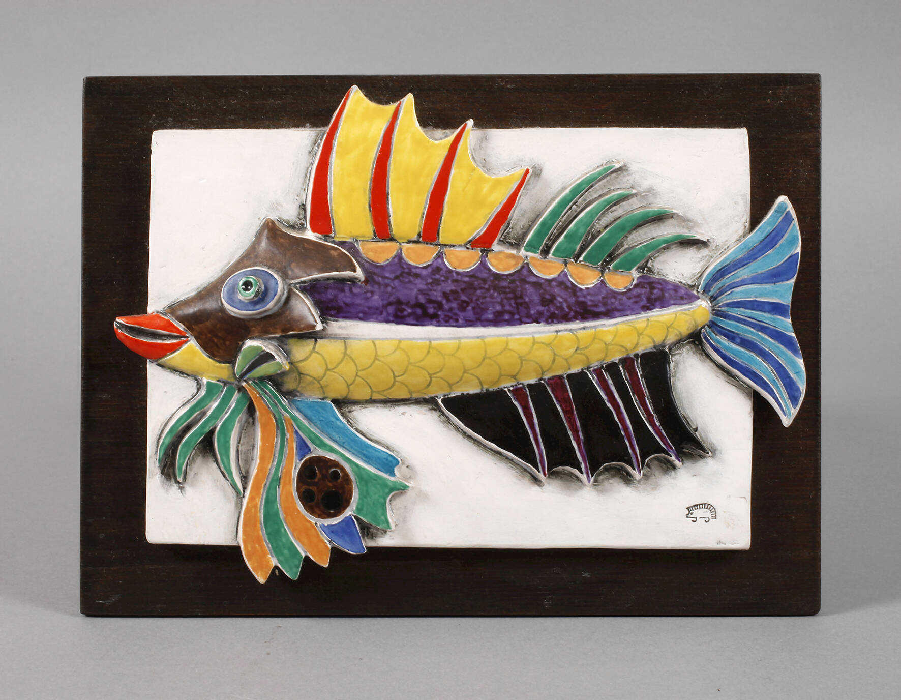 Wandplatte mit Fantasiefisch