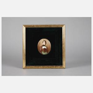 Kleine Bildplatte Damenportrait