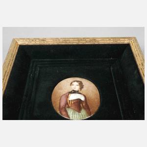 Kleine Bildplatte Damenportrait