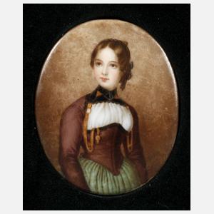 Kleine Bildplatte Damenportrait